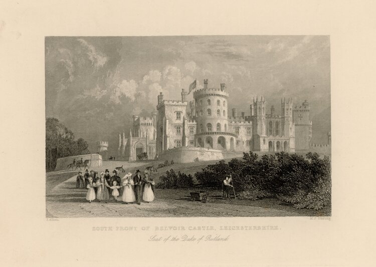 Matthew James Starling - Belvoir Castle in Leicestershire England - o.J. - Stahlstich