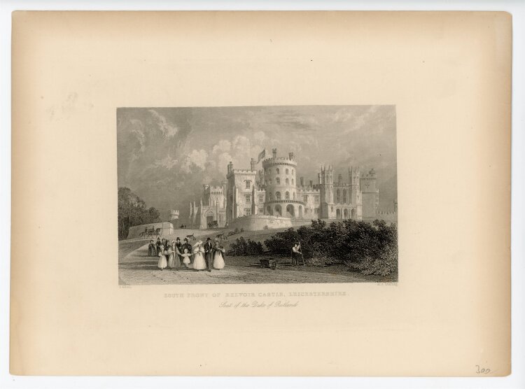 Matthew James Starling - Belvoir Castle in Leicestershire England - o.J. - Stahlstich