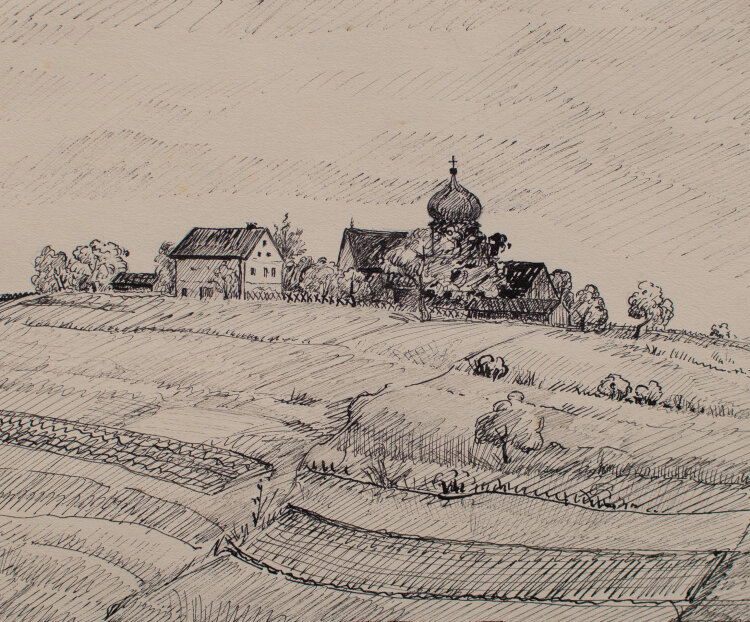 Anton Bauer - Eustachiuskapelle bei Seitingen-Oberflacht...