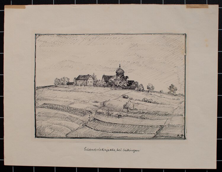 Anton Bauer - Eustachiuskapelle bei Seitingen-Oberflacht...