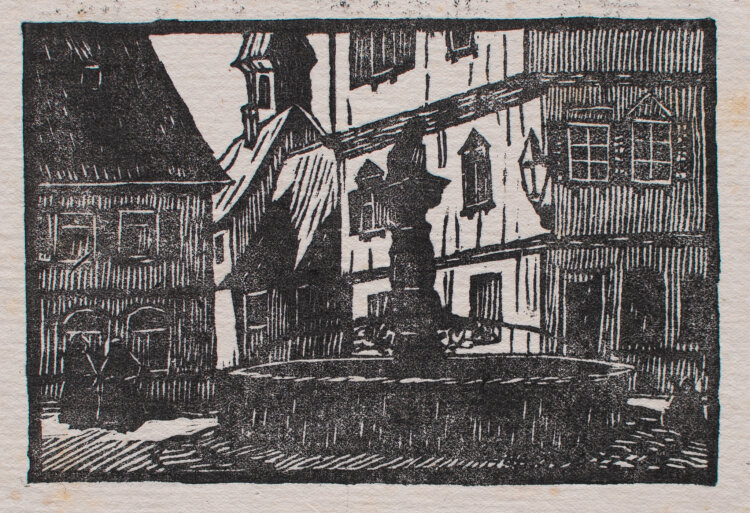 unbekannt - Kirchbrunnen - 1917 - Holzschnitt