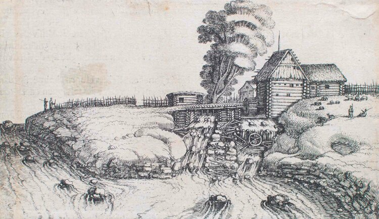 Anthoni Gouteris - Wasserstaudamm - um 1639 - Radierung