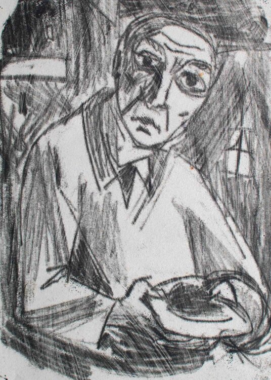 Luis Höfer - Bettler - um 1950 - Monotypie
