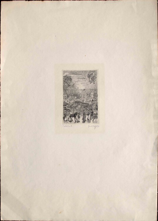 Paul Sohst - Strandstadt, kleine Welt - 1926 - Radierung