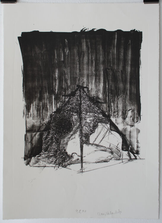 Claus Weidensdorfer - Frauenakt -  - Lithografie