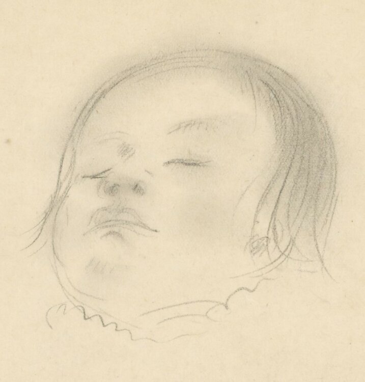 Willi Schmid - Schlafender Babyporträt - o.J. -...