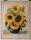 C. Herzog - Blumenstillleben mit Sonnenblumen - o.J. - Farblinolschnitt