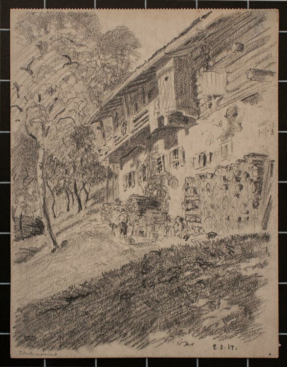 Wilhelm Danz - Stockerpoint - Bleistiftzeichnung - 1924