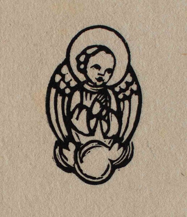 Luise Hoff - Engelfigur - um 1930 - Holzschnitt