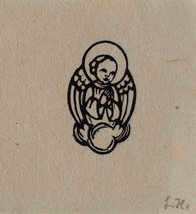 Luise Hoff - Engelfigur - um 1930 - Holzschnitt