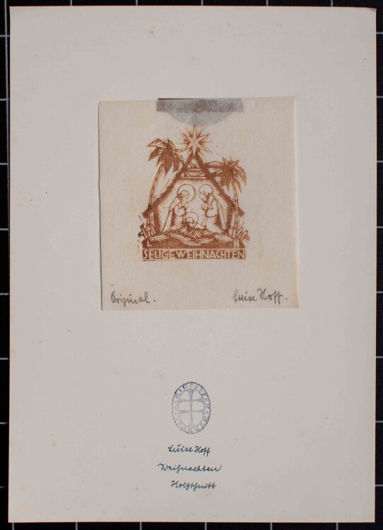 Luise Hoff - Heilige Familie - o.J. - Farbholzschnitt