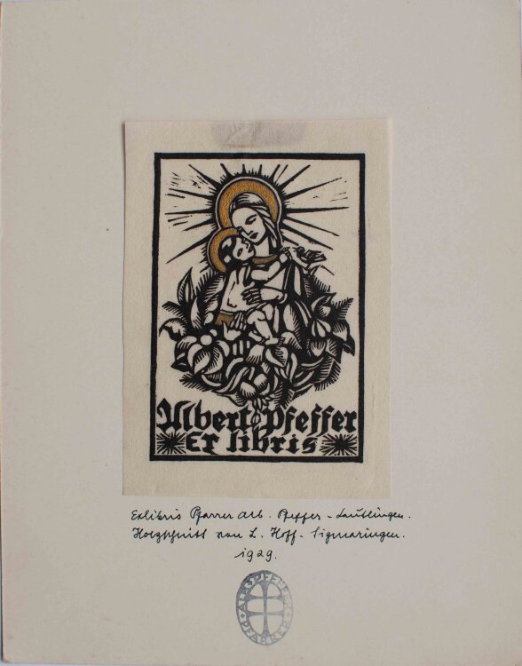Luise Hoff - Exlibris - 1929 - Holzschnitt