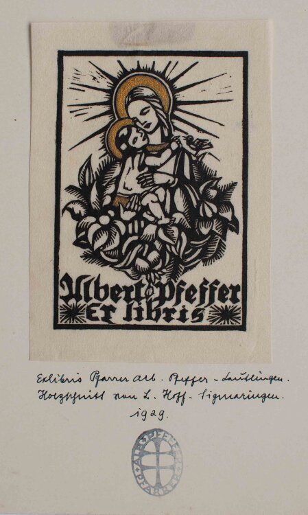 Luise Hoff - Exlibris - 1929 - Holzschnitt