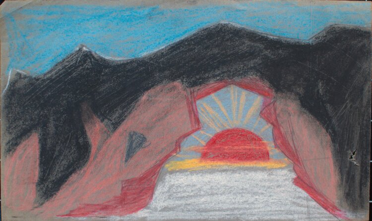 unbekannt - Sonnenuntergang - 1929 - Pastell