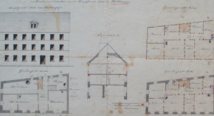 unbekannt - Bauplan - vor 1890 - Zeichnung