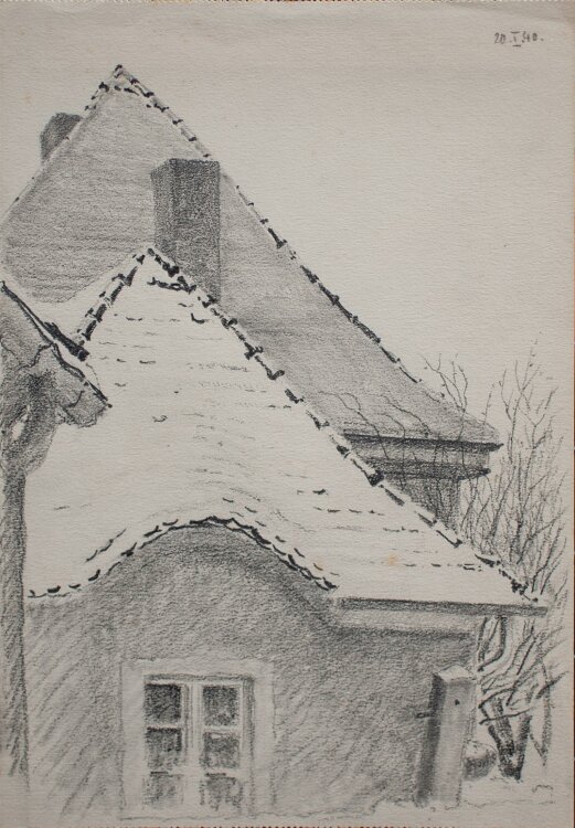 Wilhelm Danz - o. T. (Dessau) - Bleistiftzeichnung - 1940