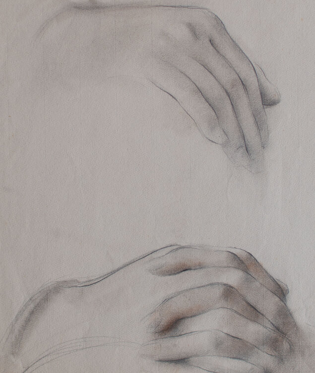 Willi Schmid - Handstudie - o.J. - Bleistift, Pastell