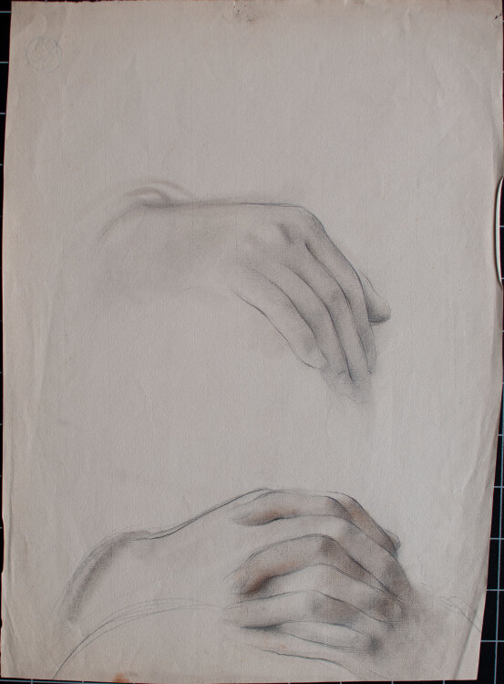 Willi Schmid - Handstudie - o.J. - Bleistift, Pastell