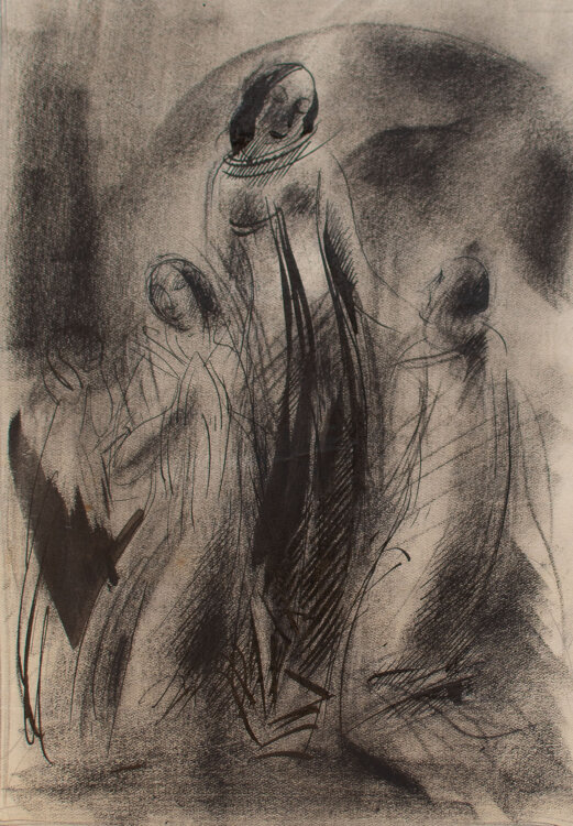 Willi Schmid - Anbetung Entwurf - o.J. - Bleistift, Tusche