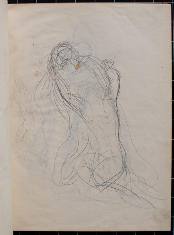 Willi Schmid - Zeichenblock mit Frauenakten und Figurliche Darstellungen - o.J. - Bleistift