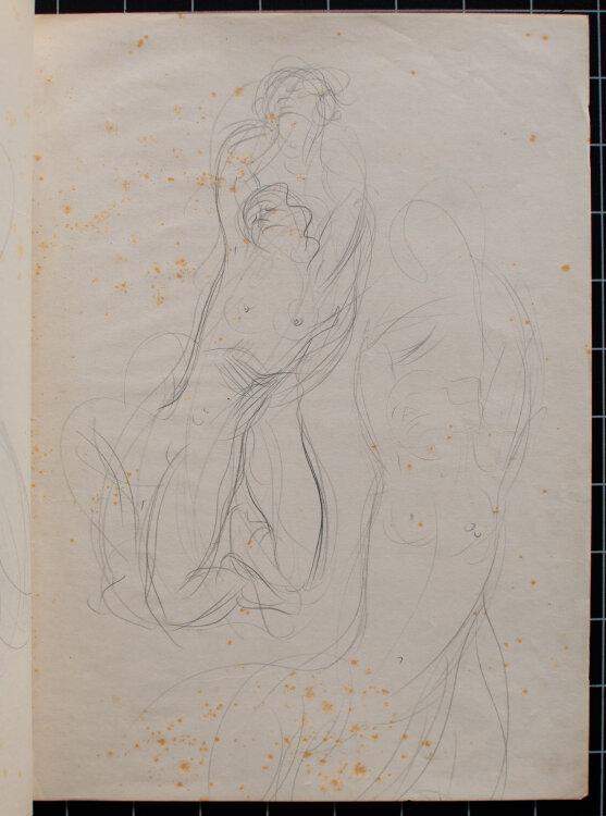 Willi Schmid - Zeichenblock mit Frauenakten und Figurliche Darstellungen - o.J. - Bleistift