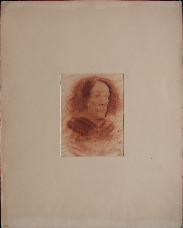 Willi Schmid - Porträt - o.J. - Rötel