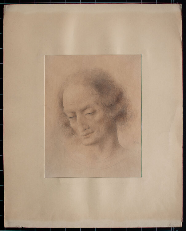 Willi Schmid - Männliches Porträt - 1937 - Bleistift, Pastell