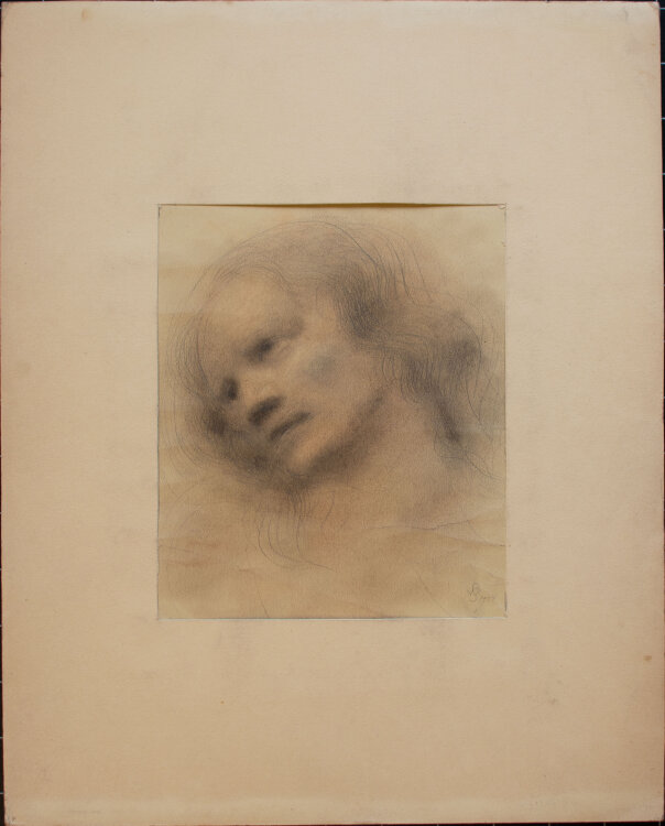 Willi Schmid - Männliches Porträt - 1934 - Bleistift, Pastell