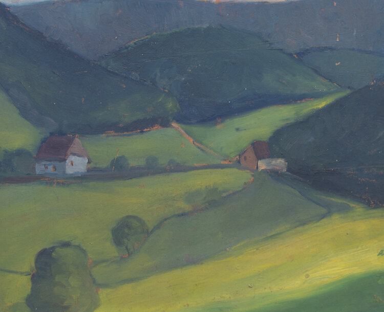M. Bauer - Tallandschaft - 1929 - Öl auf Hartfaser