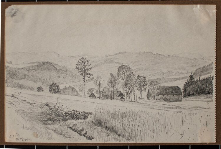 Wilhelm Danz - o. T. (Landschaft) - Bleistiftzeichnung - 1936