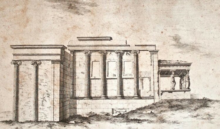 Johann Sebastian Müller - Das Erechtheion, Athen - 1751 - Kupferstich