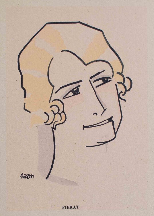 Bernhard Kahn (Bécan) - Frauenporträt Pierat...