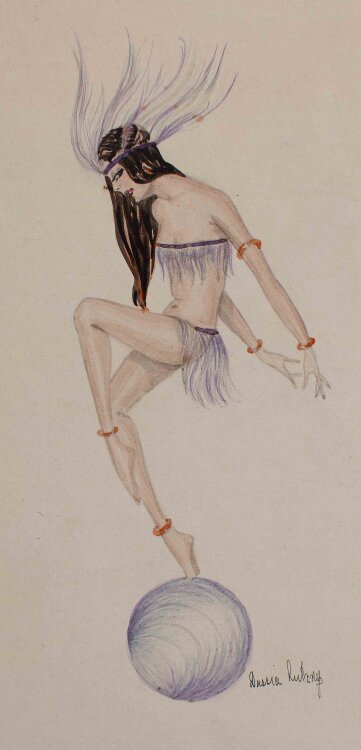 Dassia Lutz - Tänzerin - o.J. - Aquarell