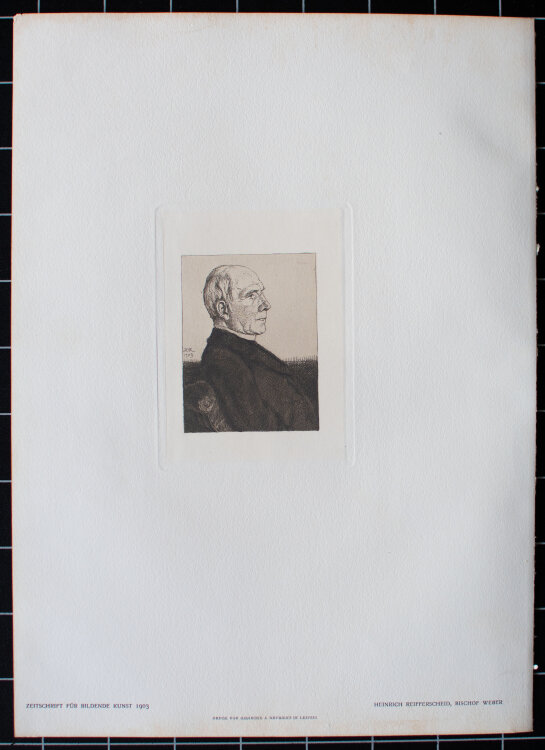 Heinrich Reifferscheid - Bischof Weber, Männerporträt - 1903 - Radierung