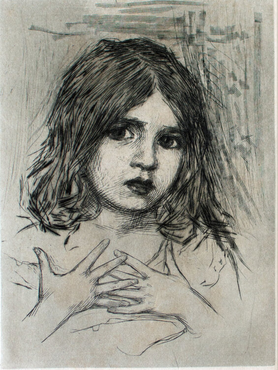 Hans Volkert - Mädchenporträt - 1903 - Radierung