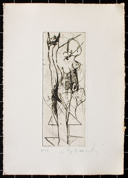 Rolf Szymanski - Abstrakte Figur - 1976 - Kaltnadel...