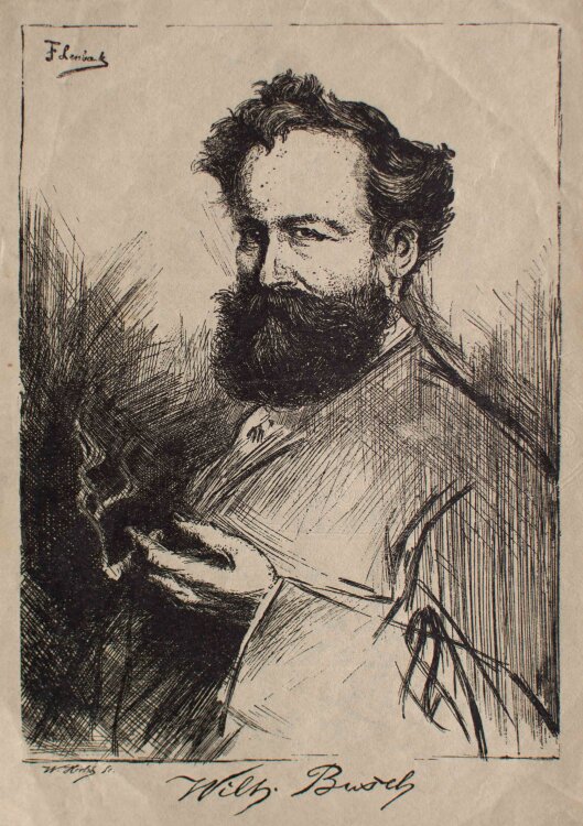 Wilhelm Hecht - Wilhelm Busch Porträt - o.J. -...