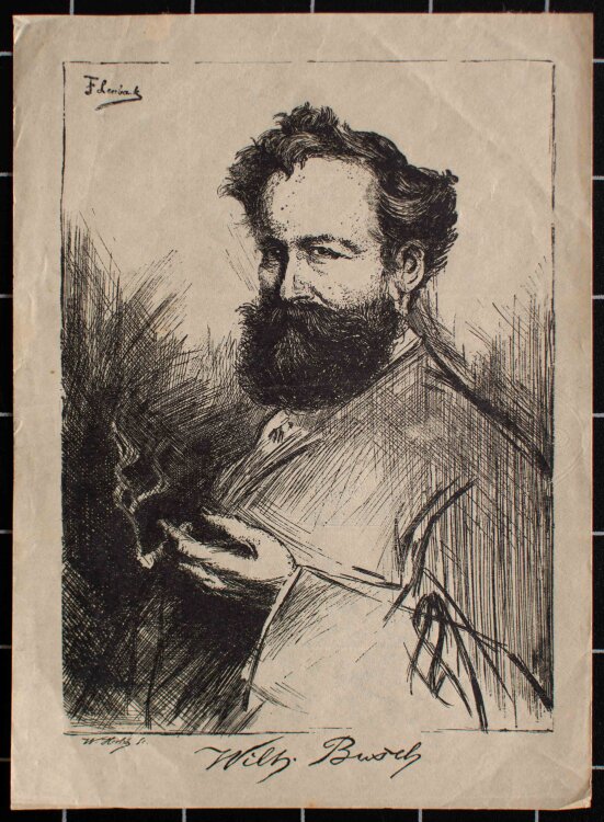 Wilhelm Hecht - Wilhelm Busch Porträt - o.J. -...