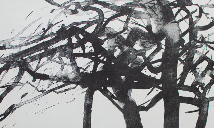 Oskar Koller - Bäume - 1981 - Lithografie