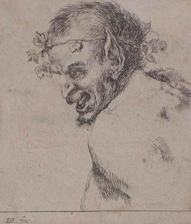 Stefano della Bella - Kopf eines Satyrs - o.J. - Kupferstich