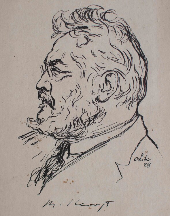 Emil Orlik - Porträt Max Slevogt - 1928 - Lithografie