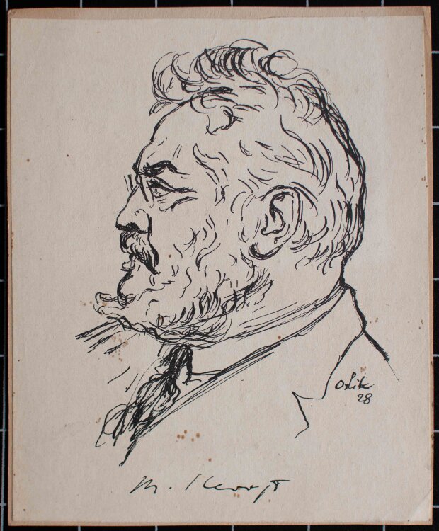 Emil Orlik - Porträt Max Slevogt - 1928 - Lithografie