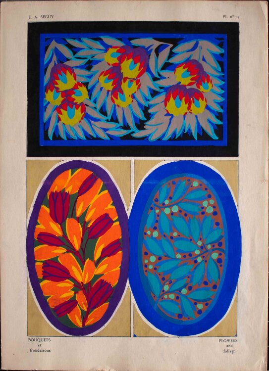Émile-Allain Séguy - Bouquets et frondaisons (Blumensträuße und Wedel) - um 1925 - Pochoir