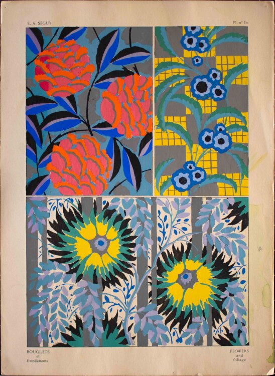 Émile-Allain Séguy - Bouquets et frondaisons (Blumensträuße und Wedel) - um 1925 - Pochoir