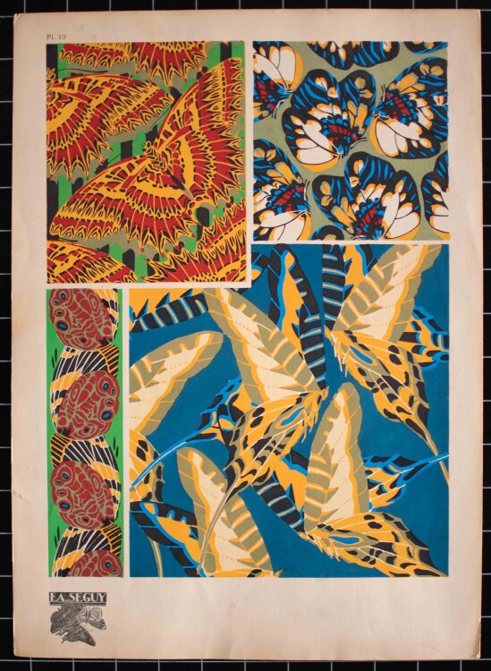 Émile-Allain Séguy - Schmetterlingen und Papillons - um 1925 - Lithografie, Pochoir