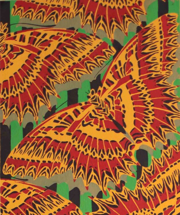 Émile-Allain Séguy - Schmetterlingen und Papillons - um 1925 - Lithografie, Pochoir