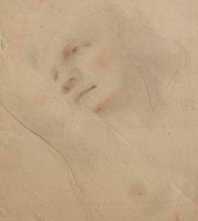 Willi Schmid - Frauenakt - 1933 - Bleistift, Pastell