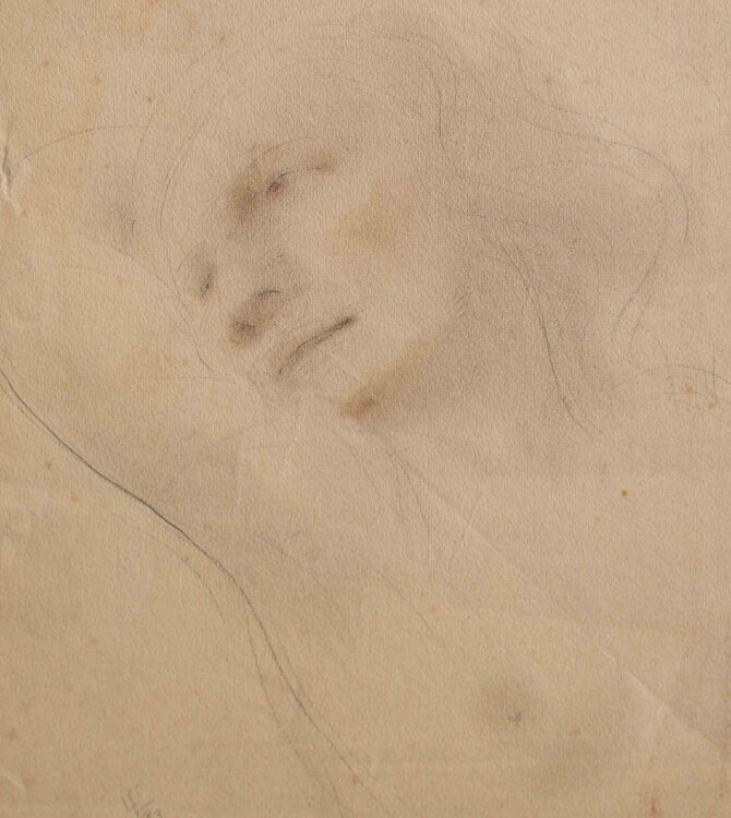 Willi Schmid - Frauenakt - 1933 - Bleistift, Pastell