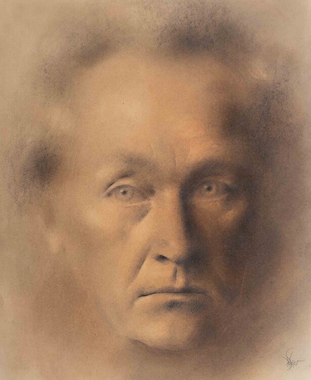 Willi Schmid - Künstler Selbstporträt - 1940 - Pastell