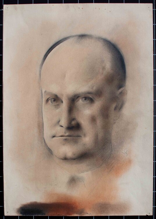 Willi Schmid - Männerbildnis - o.J. - Bleistift, Pastell